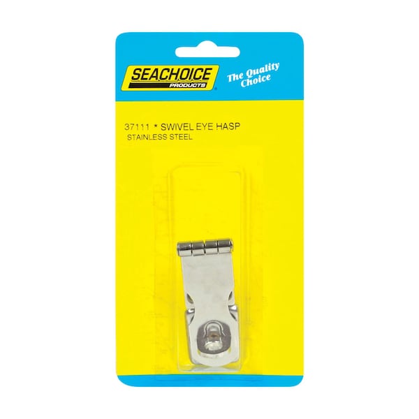 Seachoice Seachoice Polished Stainless Steel 1 in. L X 4 in. W Swivel Eye Hasp 1 pk 37111 - main